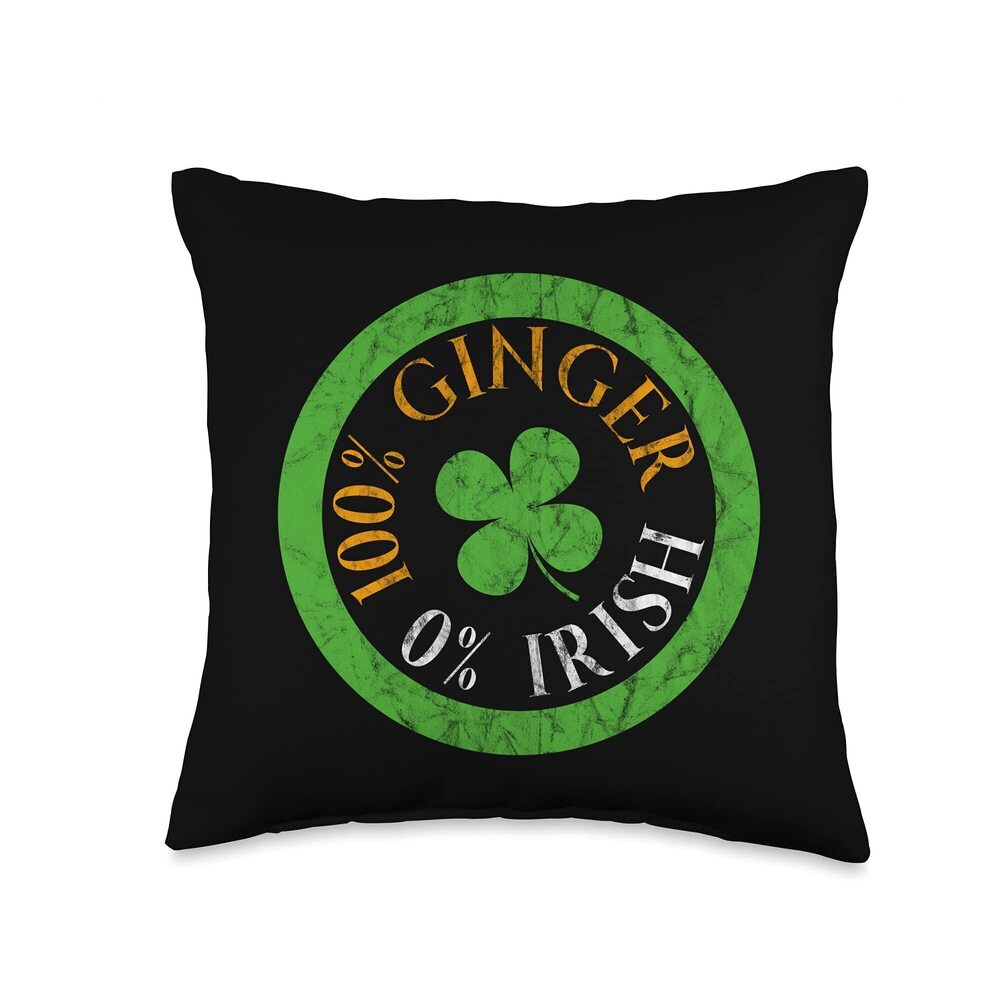 2063 100% Ginger 0 Percent Irish - St Patricks Day Throw Pillow